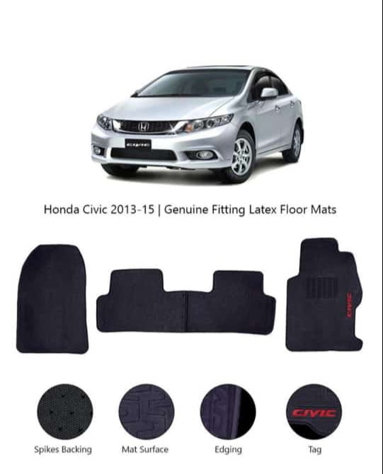 Honda Civic 2013-15: Genuine Fitting Latex Floor Mats