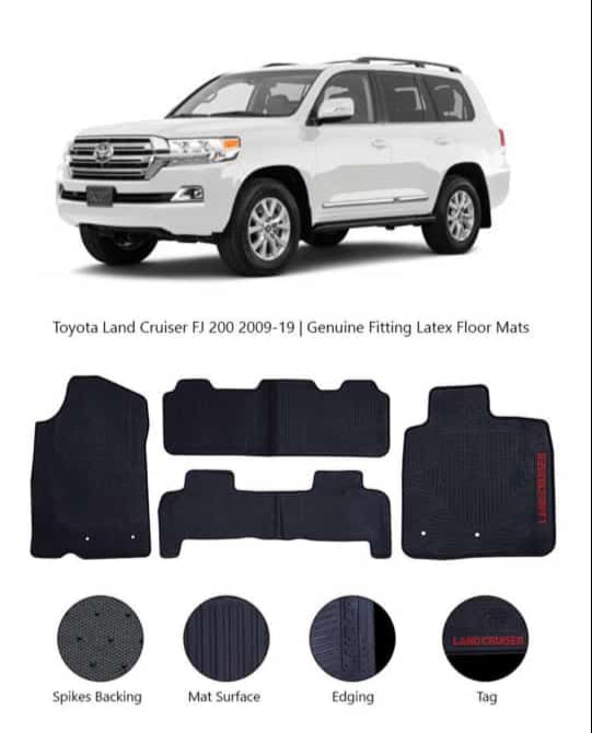 Toyota Prado 2009-19: Genuine Fitting Latex Floor Mats