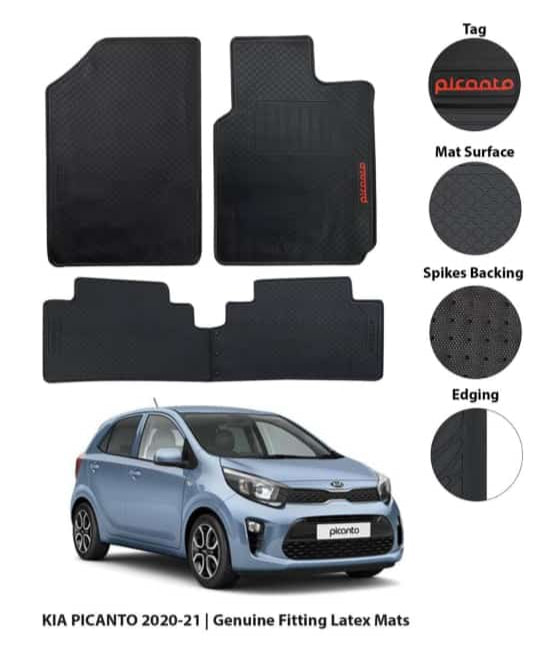 Kia Picanto 2020-21: Genuine Fitting Latex Mats